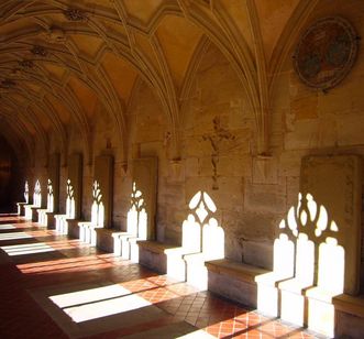 Interior view of the cloister of Bebenhausen Monastery and Palace