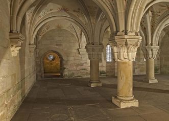 Blick von Westen in die Johanneskapelle im Kapitelsaal von Kloster und Schloss Bebenhausen