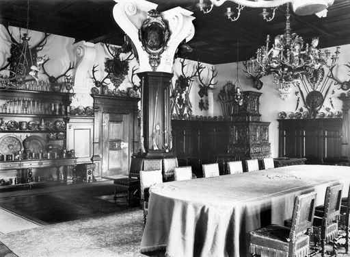 Blue Hall in Bebenhausen Palace, photograph circa 1926